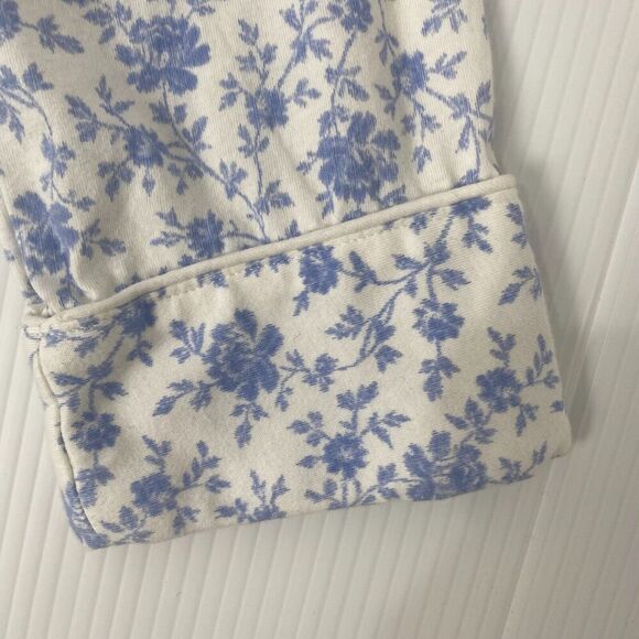 Lauren Ralph Lauren Women's COTTON Blue White Floral PJ Sleep Night Shirt Size S - Picture 8 of 13
